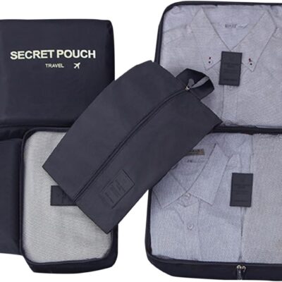 6 Pcs Travel Clothes Storage Waterproof Bags