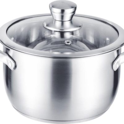304 Stainless Steel Double Handle Stockpot - 24cm