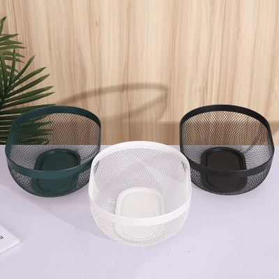 Oval Shape Iron Mesh Storage Basket 30.8*22.5*10.3cm
