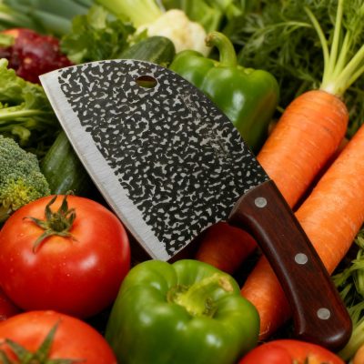 Wenge Wood Dot Embossed Fish Knife