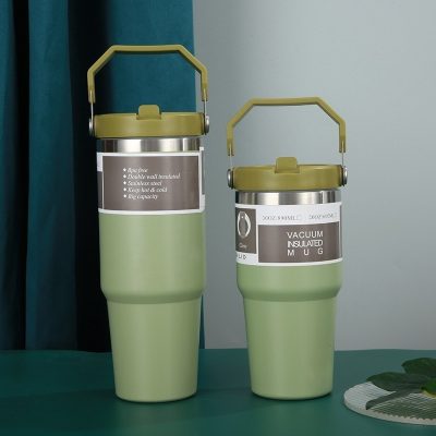 Portable 304 Stainless Steel Vacuum Insulated Car Cup 900ml
