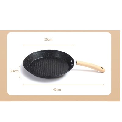 Iron Non-stick Steak Frying Pan (Universal) - Black