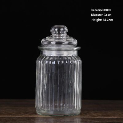 Glass Vertical Bar Storage Jar 400ml