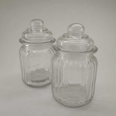 ⁦Glass Vertical Bar Storage Jar 400ml⁩ - الصورة ⁦3⁩