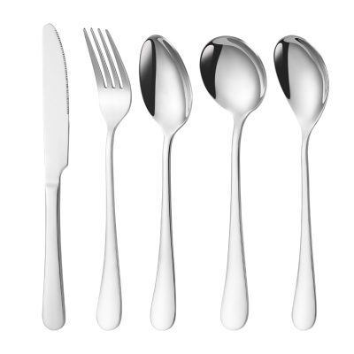 410 Stainless Steel Knife Fork and Spoon 3pcs Set