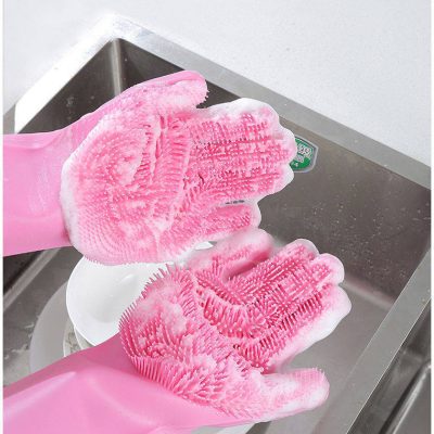 Silicone Dishwashing Scrubber Glove