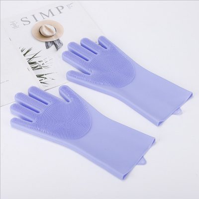 ⁦Silicone Dishwashing Scrubber Glove⁩ - الصورة ⁦3⁩
