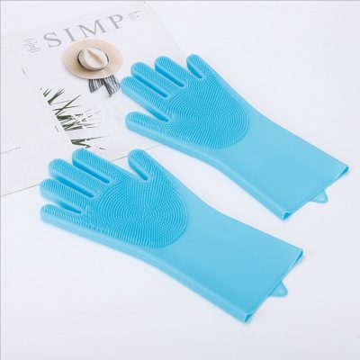 ⁦Silicone Dishwashing Scrubber Glove⁩ - الصورة ⁦5⁩