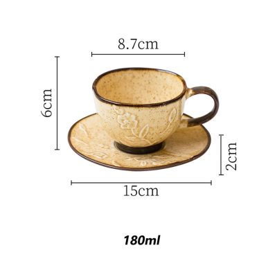 Ceramic Coffee Cup and Saucer 180ml - Image 4