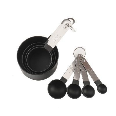 ⁦Stainlesss Steel + PP Measuring Cup and Spoon 8pcs Set⁩ - الصورة ⁦3⁩