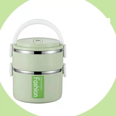 ⁦Stainless Steel Deep Bottom Lunch Box 2 Layers 16.5*14.8*17.2cm⁩ - الصورة ⁦3⁩