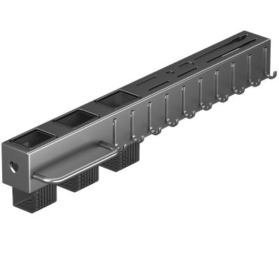 Carbon Steel No-drill Kitchen Storage Rack with Suction Cups 50*5.8*6.6cm - Image 6