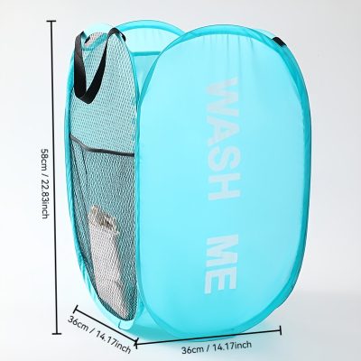 ⁦Foldable Laundry Basket with Handle 36*36*58cm⁩ - الصورة ⁦4⁩
