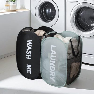 ⁦Foldable Laundry Basket with Handle 36*36*58cm⁩ - الصورة ⁦10⁩