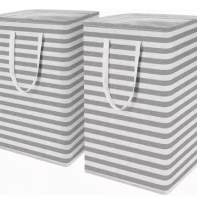 Foldable Fabric Laundry Basket with Handles 40*30*60cm 75L - Image 5
