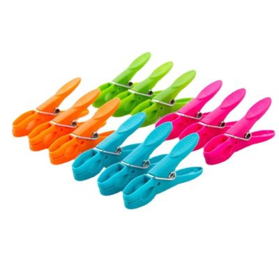 ⁦Multi-colored Plastic Clothes Clips 7.3*1.4cm 24pcs Set⁩ - الصورة ⁦4⁩