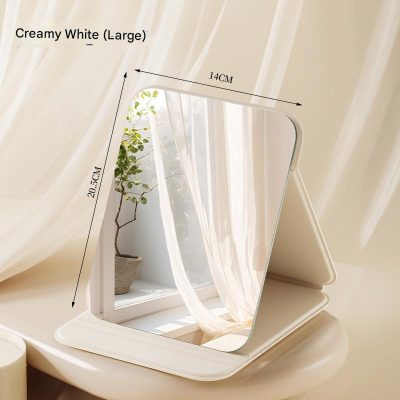 Portable PU Leather Folding Makeup Mirror with Frame 20.5*15.5cm - Image 4