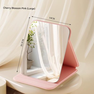Portable PU Leather Folding Makeup Mirror with Frame 20.5*15.5cm - Image 6