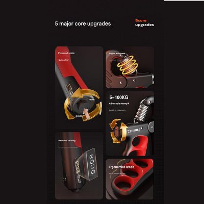 5-100KG Adjustable Resistance Hand Gripper 110mm*160mm - Image 11