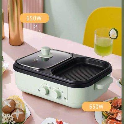 2-in-1 Multifunctional Electric Barbecue Grill & Hot Pot 34*21.5*13cm - Image 4