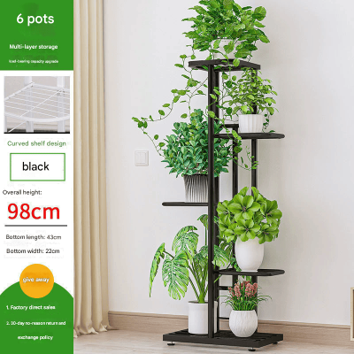 Multi-layer Iron Flower Stand 5 Layers 6 Pots 43*22*98cm