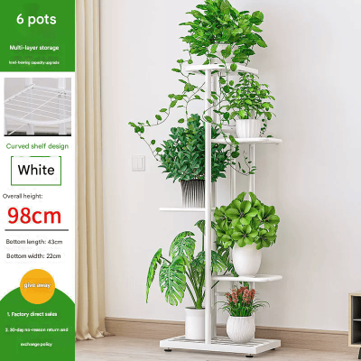 Multi-layer Iron Flower Stand 5 Layers 6 Pots 43*22*98cm - Image 6