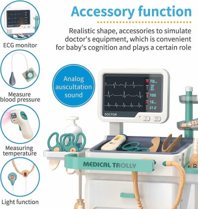 Medical Treatment Table Playset with X-Ray Screen & ECG Monitor - Image 2