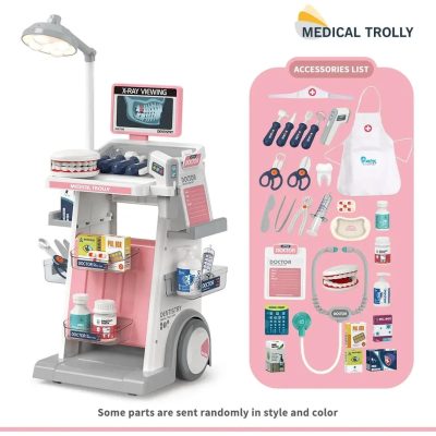Dental Medical Cart Playset (Pink)