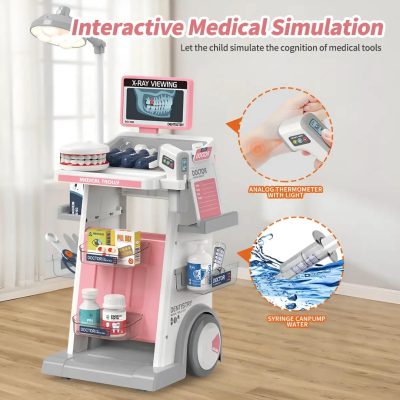 Dental Medical Cart Playset (Pink) - Image 3