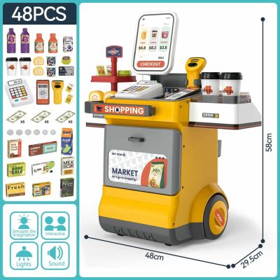 Supermarket Checkout Counter Playset  + Electric Scanner & Card Reader - Image 2