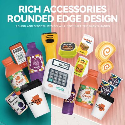 Supermarket Checkout Counter Playset  + Electric Scanner & Card Reader - Image 5