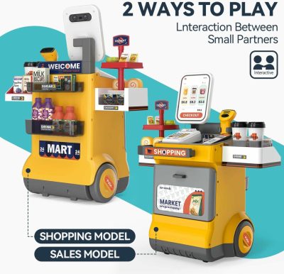 Supermarket Checkout Counter Playset  + Electric Scanner & Card Reader - Image 6