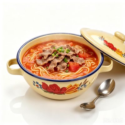Enamel Drum-shaped Bowl 0.55L D14cm  - Yellow - Image 3