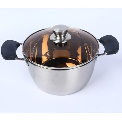 HL-7518 Austenitic Stainless Steel Stockpot with Double Handles 24cm