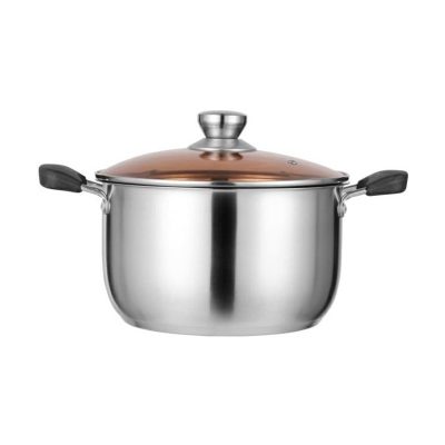 HL-0327 Stainless Steel Stockpot with Double Handles 24cm