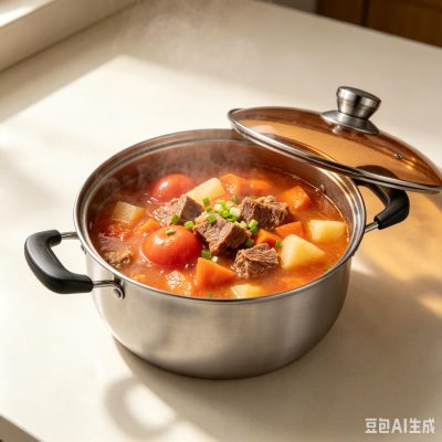 HL-0327 Stainless Steel Stockpot with Double Handles 24cm - Image 3