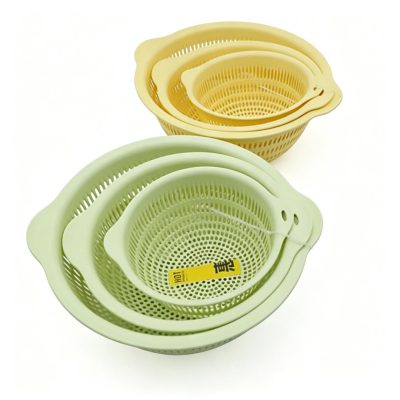 HL-7684 PP Round Drain Basket 29*11.5*11cm 3pcs Set