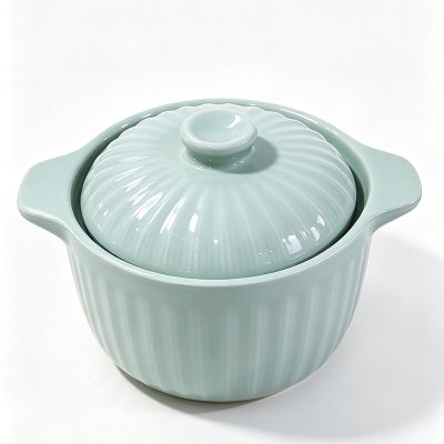 Colored Glaze Ceramic Stew Pot 1.6L