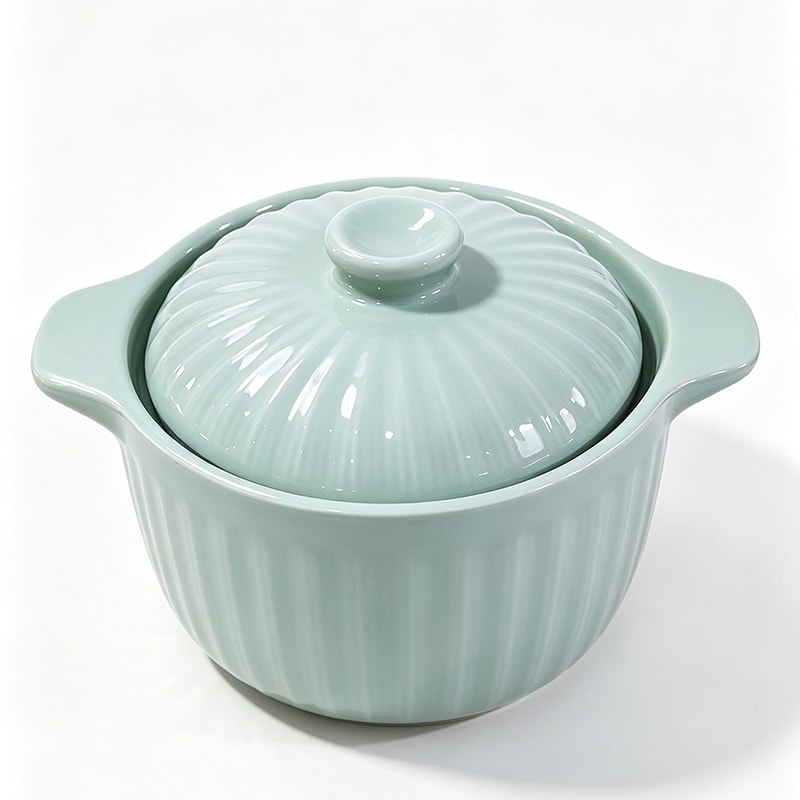 6202601000449_1 Colored Glaze Ceramic Stew Pot 1.6L - Image 1