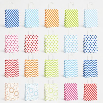 Paper Gift Bag – Mixed Colors & Designs (Random Selection)