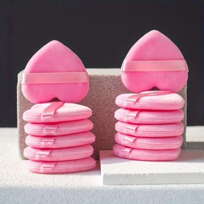Pink Heart-Shaped Makeup Sponge 65*60mm - Image 3