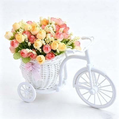 Bicycle Planter with Spring Tea Rose - Image 3
