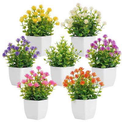 Plastic Artificial Potted Plants 13*13*19cm