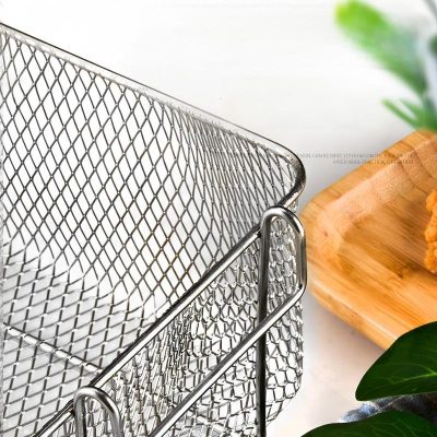 Stainless Steel Square Frying Sieve 20*17.2*10.5cm - Image 2