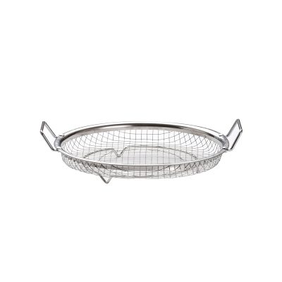 Stainless Steel Oil-Dripping Rack with Round Plate 2pcs Set 26cm - Image 3