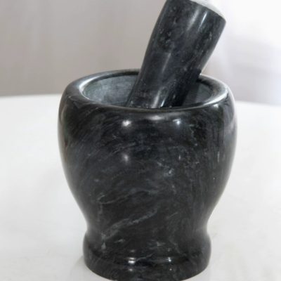 Marble Garlic Grinder Mortar and Pestle Set