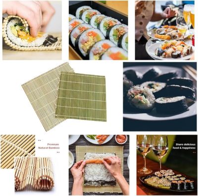 Bamboo Sushi Rolling Mat 24*24cm - Image 6
