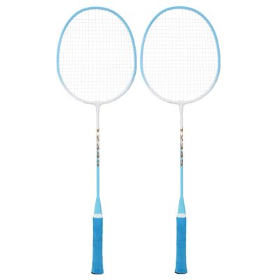 E-290 Iron Alloy 2pcs Badminton Racket with 2pcs Balls and 1 Bag