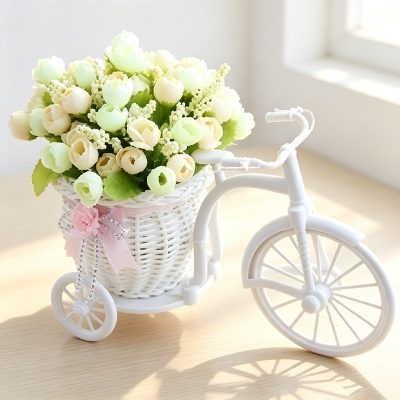 Bicycle Planter with Spring Tea Rose - Image 5